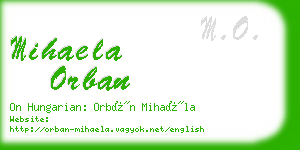 mihaela orban business card